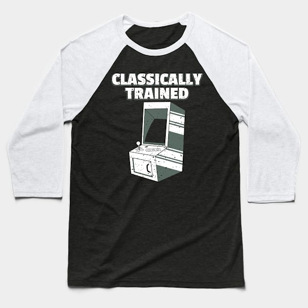 Vintage Classically Trained Video Game Design Baseball T-Shirt by TeeShirt_Expressive